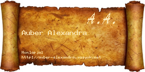 Auber Alexandra névjegykártya