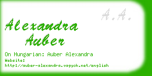 alexandra auber business card